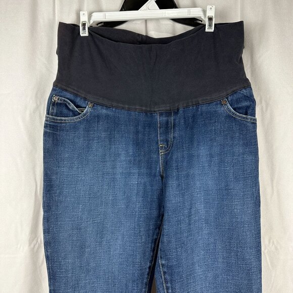 Gap Maternity Boot Cut Jeans 12 Regular Blue Denim With Stretch Panel - Picture 3 of 6